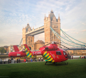 London Air Ambulance at Tower Bridge